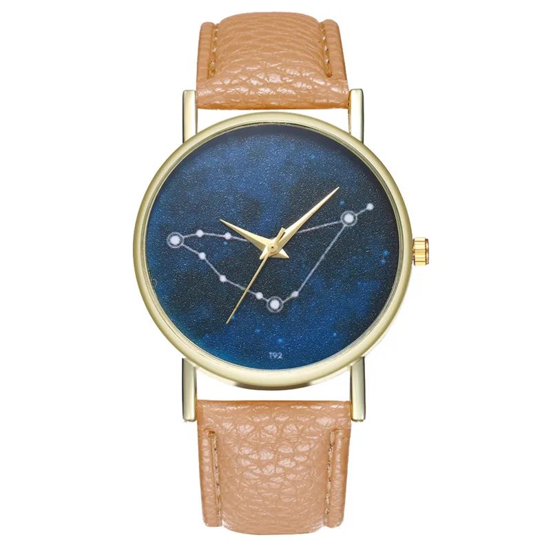 FUNIQUE Zodiac женские часы модные кварцевые с принтом созвездия Reloj Mujer браслет