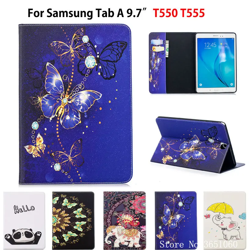 Женский чехол для Samsung Galaxy Tab A 9 7 умный планшета T550 P555 Модный чехол-подставка с