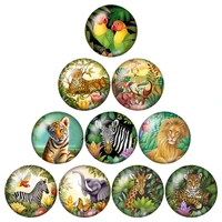 beauty forest animals birds 10pcs set 12mm16mm18mm25mm round photo glass cabochon demo flat back making findings zb0572