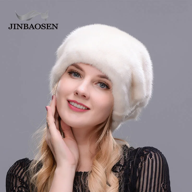 Зимняя шапка JINBAOSEN 2019 Россия толстая теплая высокого качества рождественский мех женский полный замш и роскошная мода.