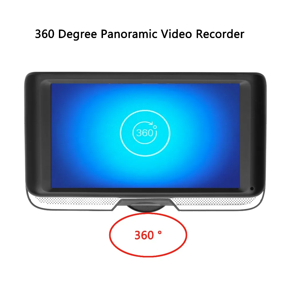 AMPrime Автомобильный dvr 360 градусов панорамный DashCam двойной объектив с заднего вида