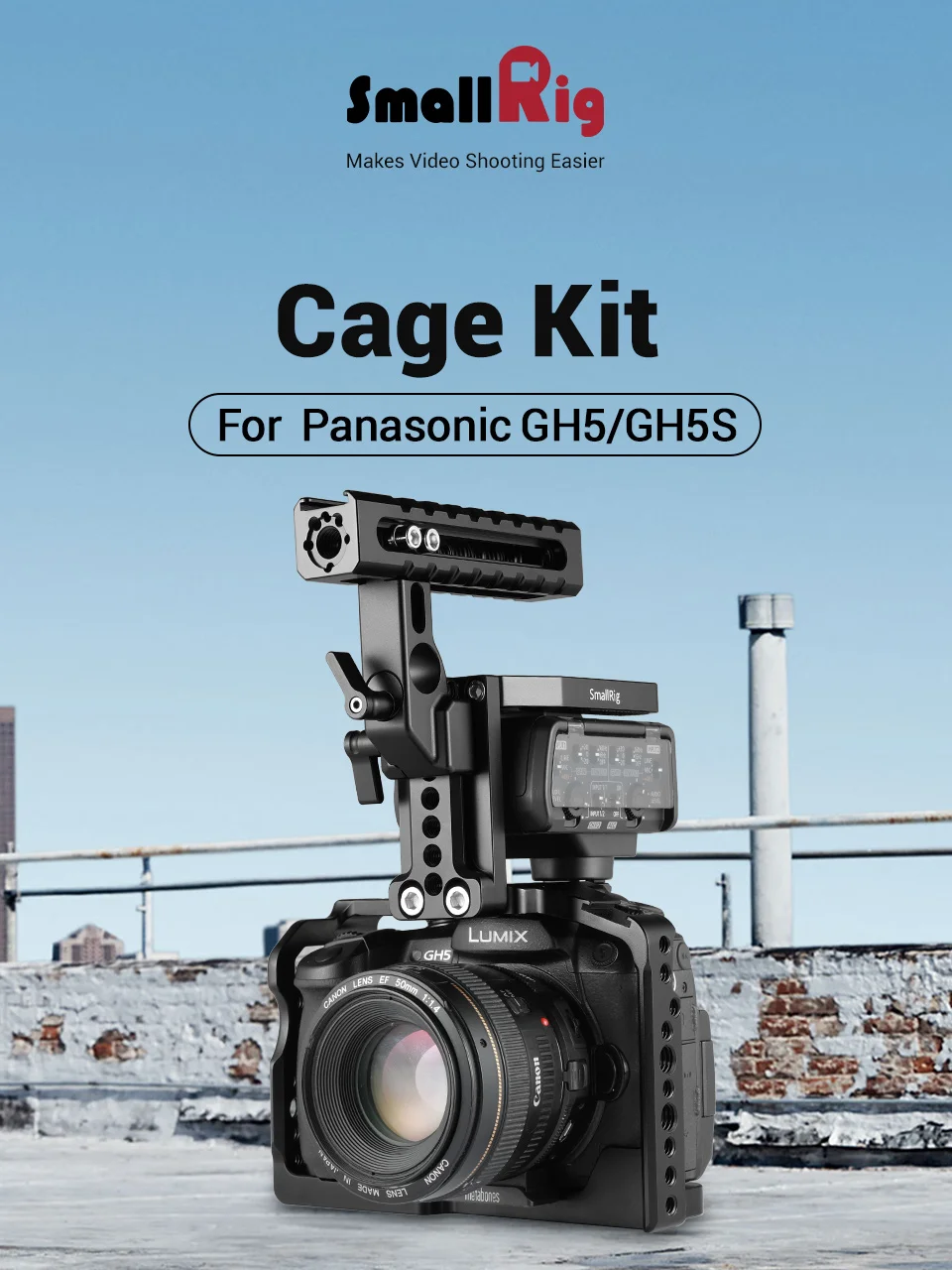 Клетка SmallRig с шлем комплект для Panasonic Lumix GH5/GH5S/DMW-XLR1 клетка с верхней ручкой комплект-2052