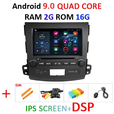 9.0 2G 16G IPS DSP " ips экран DSP Android 9,0 4 Гб ram 64 Гб rom автомобильный dvd-плеер для Mitsubishi Outlander gps стерео радио приемник навигация ПК - Цвет: 9.0 2G 16G IPS DSP