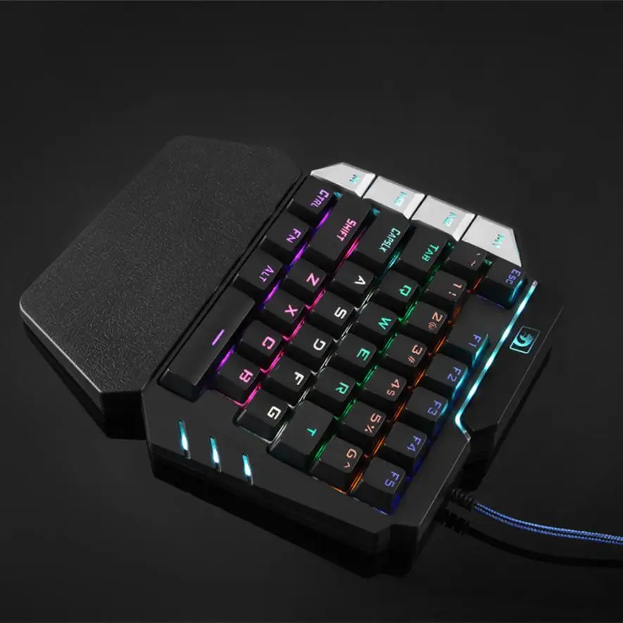 2018 Новая Механическая клавиатура с 35 клавишами Одноручная игровая USB Проводная