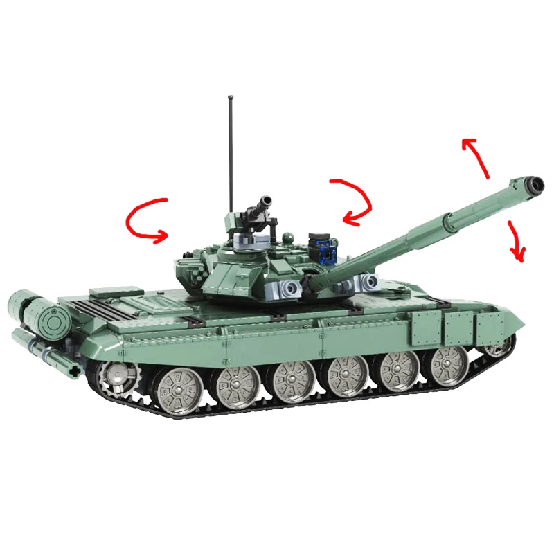 WEILE 2019 новинка 456 шт военный боевой танк модель игрушки Россия T90A морской герой