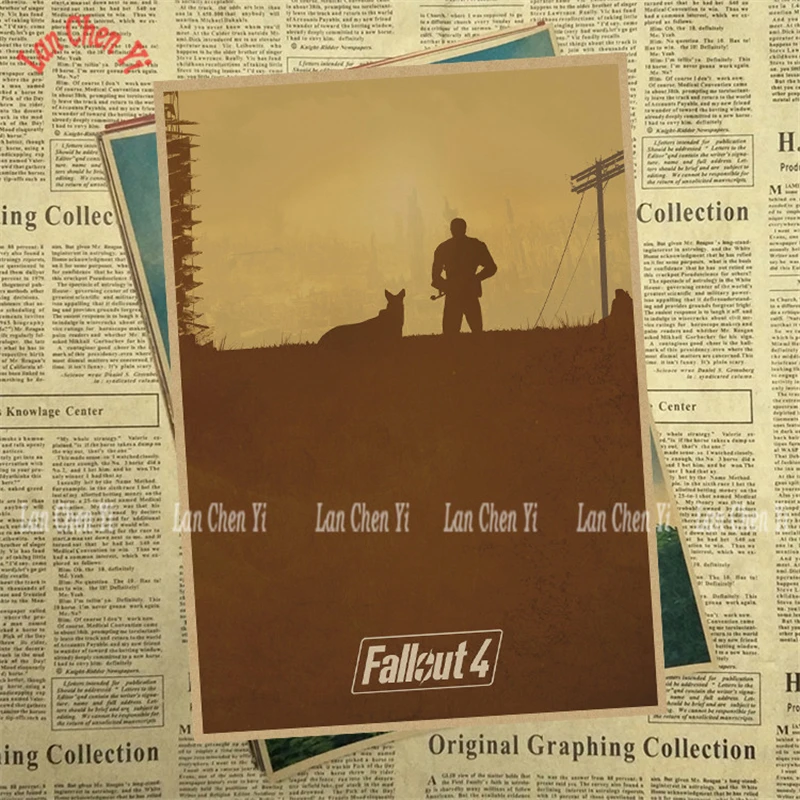 Fallout серии классический фильм крафт-бумага плакат для кафе Креативные обои интерьера