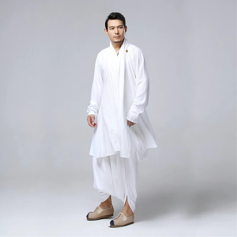 Буддийская медитация мужская одежда Традиционный китайский комплект кунг фу