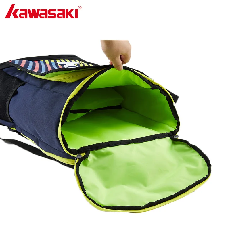 KAWASAKI спортивный рюкзак большой емкости 2 шт. бадминтон сумка для ракеток Теннисная ракетка Back Pack для мужчин и женщин KBB-8256