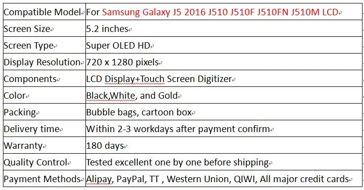 Дисплей J5 Pro для samsung j5 Дисплей J510 J510F J5108 J510FN OLED Экран дигитайзер в сборе для samsung j510 oled J510 ЖК-дисплей