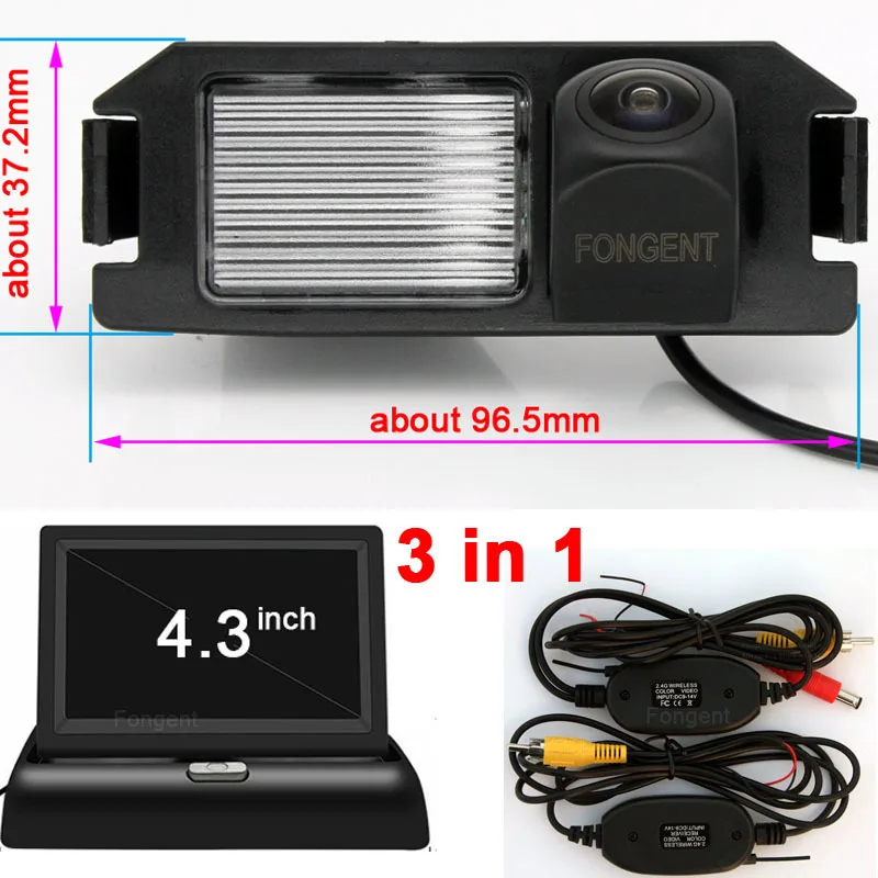 Y8071-AV-Z1-43 Для HYUNDAI I30 solaris для KIA SOUL 2013 заднего вида парковки обратный резервный беспроводной монитор для камеры - Название цвета: Y8071-AV-Z1-43