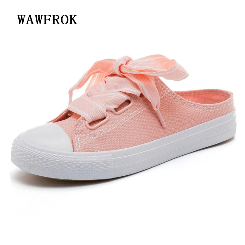 Women Casual Shoes 2018 Spring Summer Mesh Woman Flats Platform Half slipper Fashion Breathable Sneakers | Обувь