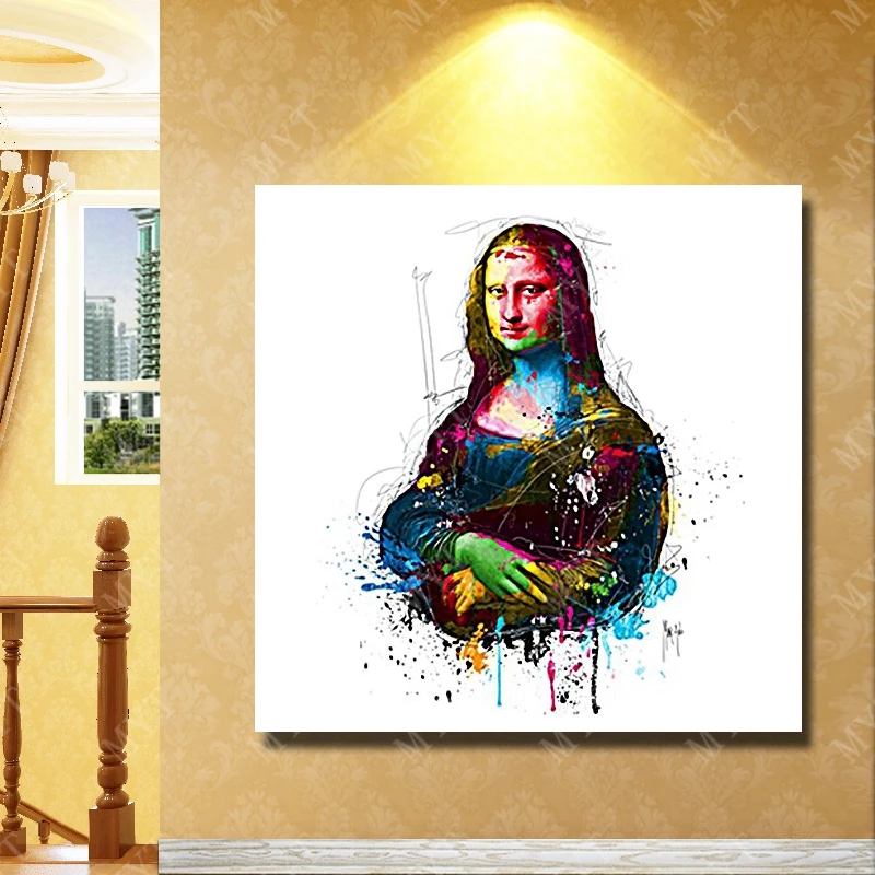 Новый дизайн картина маслом изображающая фигуру Улыбка Моны Лизы Знаменитые