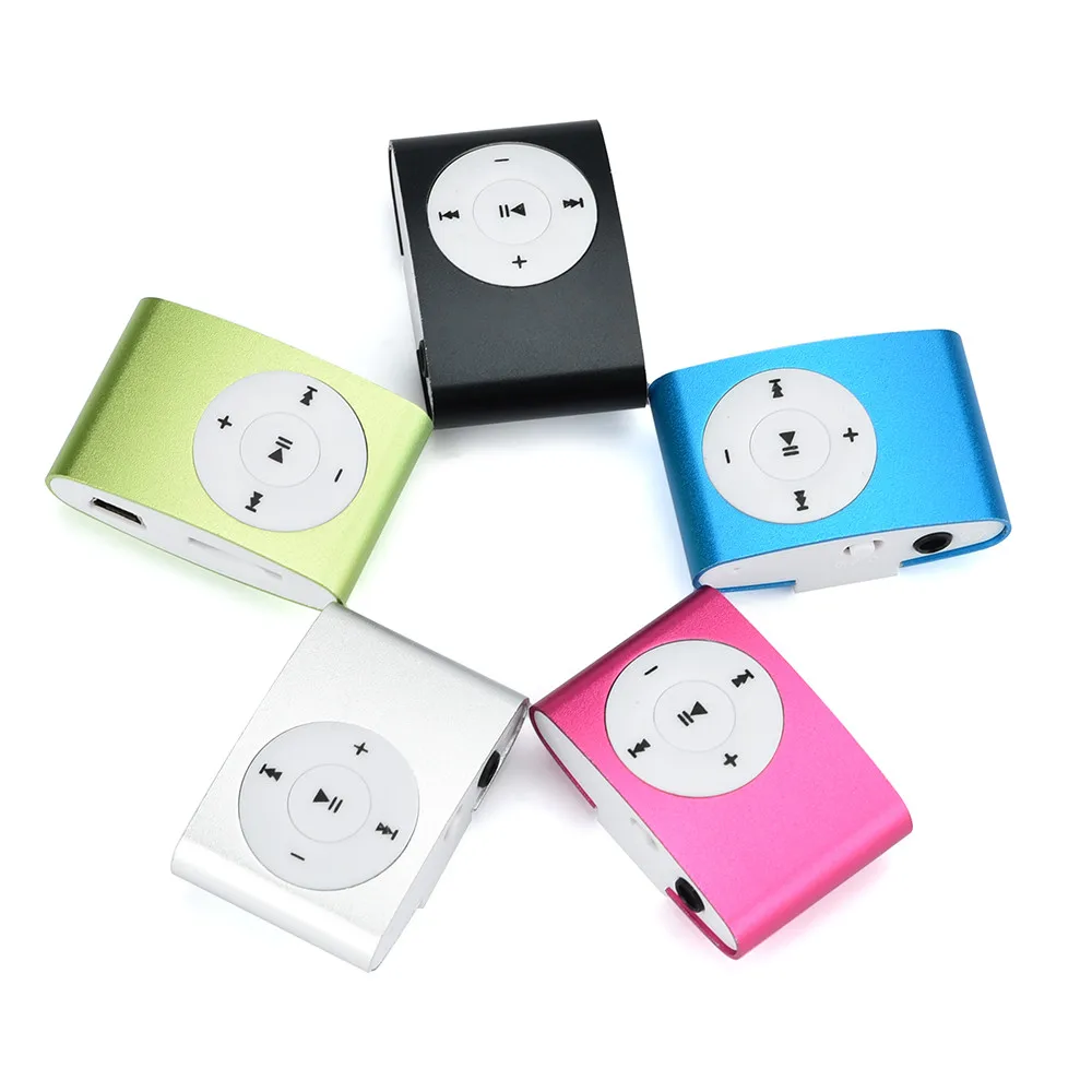 Мини USB Клип MP3 плеер ЖК-экран Поддержка 32 ГБ Micro SD TF карта металлический материал c0606