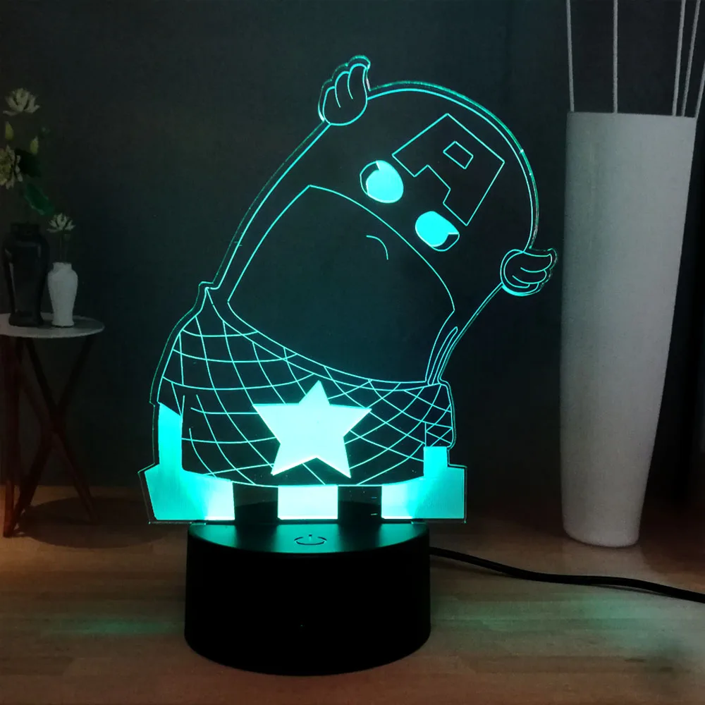 Милый Мститель фильм чудесный герой Капитан Америка светодиодный ночник RGB