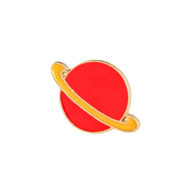 Planet Красочные Радуга кролик оригами звезда брошь мультфильм планета Роза Примечание эмаль булавки джинсовые куртки нагрудные булавки сумка со значком детские ювелирные изделия - Окраска металла: Planet