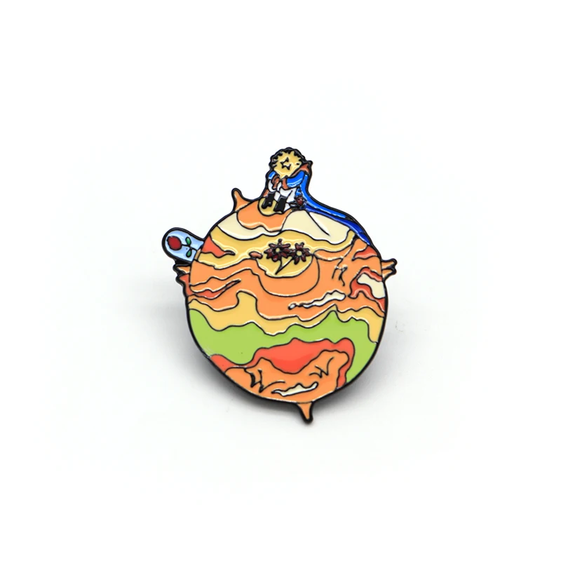 Броши Le Petit Prince, эмалированная булавка для мальчиков, с отворотом, шапка/булавки "Сумка", джинсовая куртка, рубашка, Женская Брошь, значок A55
