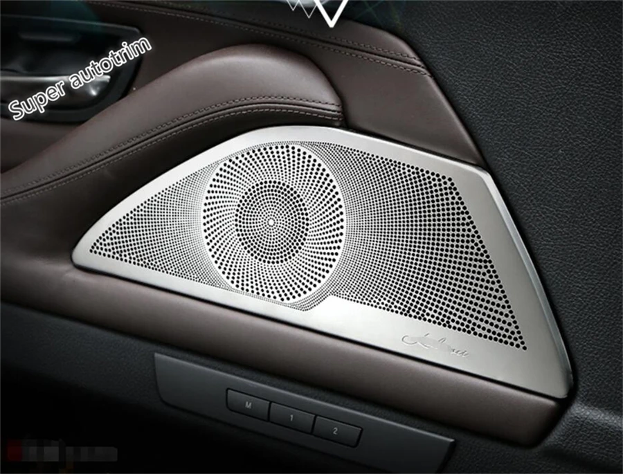 

Lapetus аксессуары для BMW 5 серии F10 520i 2014 2015 2016 Боковая дверь стерео звуковой динамик рамка Крышка отделка