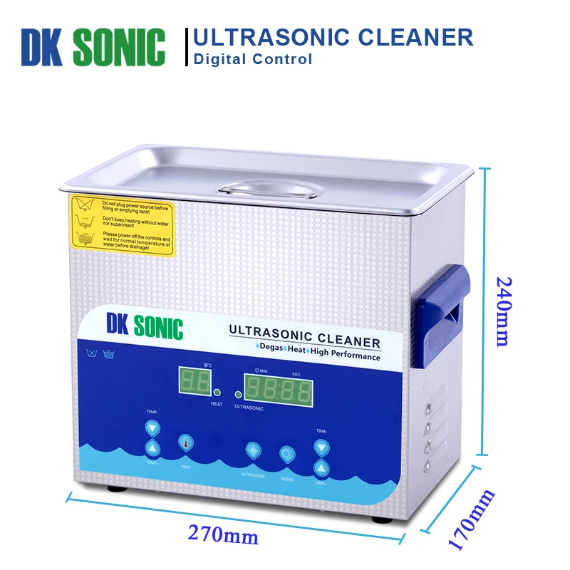 DK sonic 3.2L Цифровой Ультра Соник Очиститель таймер нагрева нержавеющая корзина для протез ювелирные часы цепи PCB лезвия металлические части