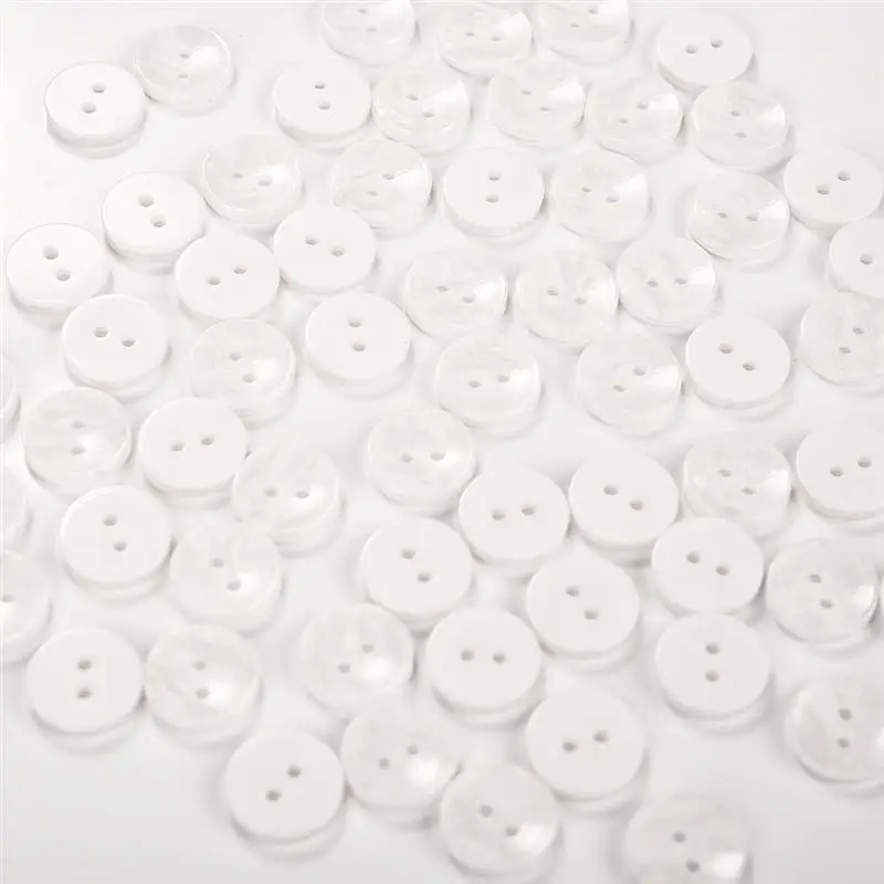100 шт/партия прозрачные полимерные пуговицы круглые два отверстия 12 5 мм пальто
