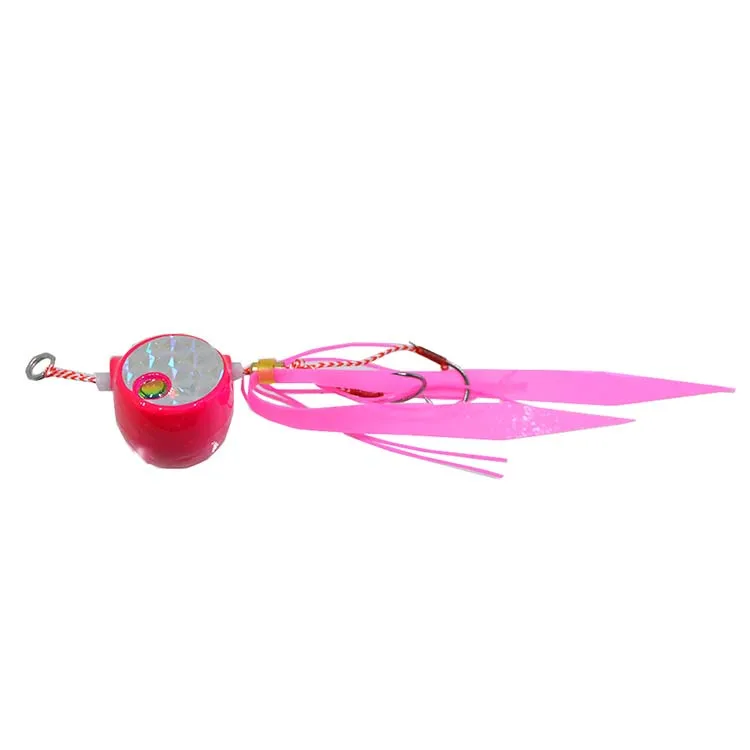 1pc 85g pink 85 г 105 г Спиннер металлические приманки свинец головной ползунок юбка snapper лещ соленой воды резиновые Джиги грузило свинец джиггинг приманки - Цвет: 1pc 85g pink