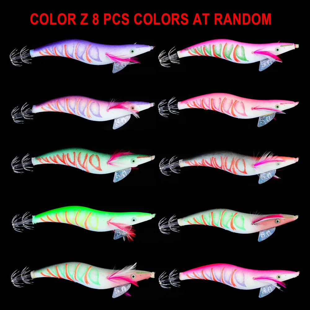 1 шт. в розницу деревянные креветки с приманка на осьминога кальмара крючки