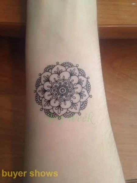 Водонепроницаемый временная татуировка Стикеры пикантные лотоса серьги Henna Mandala тотем татуировки золотого и серебряного Стикеры s флэш-тату поддельные татуировки для женщин и девушек