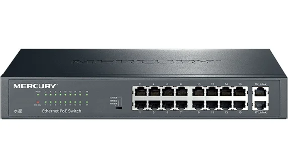 Коммутатор VLAN IEEE802.3af/at Max poe 18 портов 214 Вт 1000 Мбит/с Вт|Сетевые коммутаторы| |
