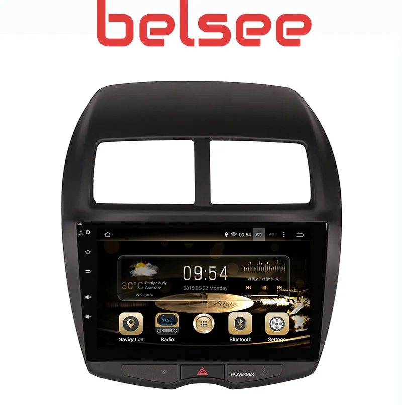 Автомагнитола Belsee для Mitsubishi ASX мультимедийный плеер на Android 8 0 с GPS навигацией 2010