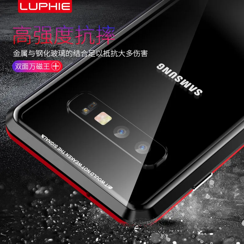 Роскошный Магнитный чехол LUPHIE на 360 градусов для samsung Galaxy S10 Plus, передний задний стеклянный чехол для samsung S10, Магнитный чехол s
