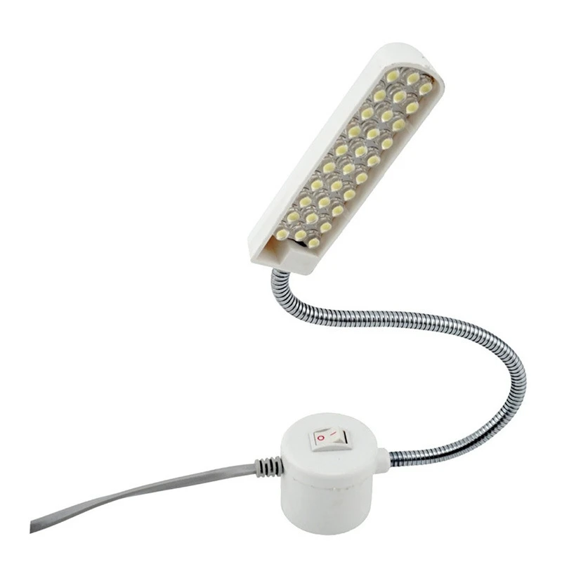 Luz para máquina de coser, lámpara de cuello de cisne de trabajo con Base de montaje magnético para el hogar, 220V, 1,5 W, 30 LED