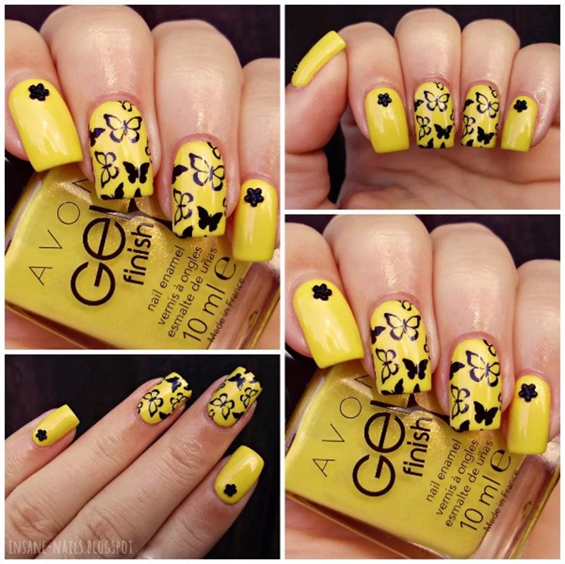 Классическая бабочка стрекоза шаблон для стемпинга нейл арта пластины Pandox AP74|image