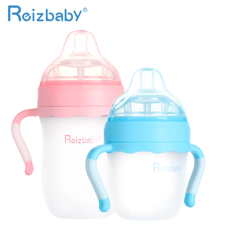 Reizbaby детская силиконовая бутылка ручка соска пылезащитный чехол для малышей Squeeze
