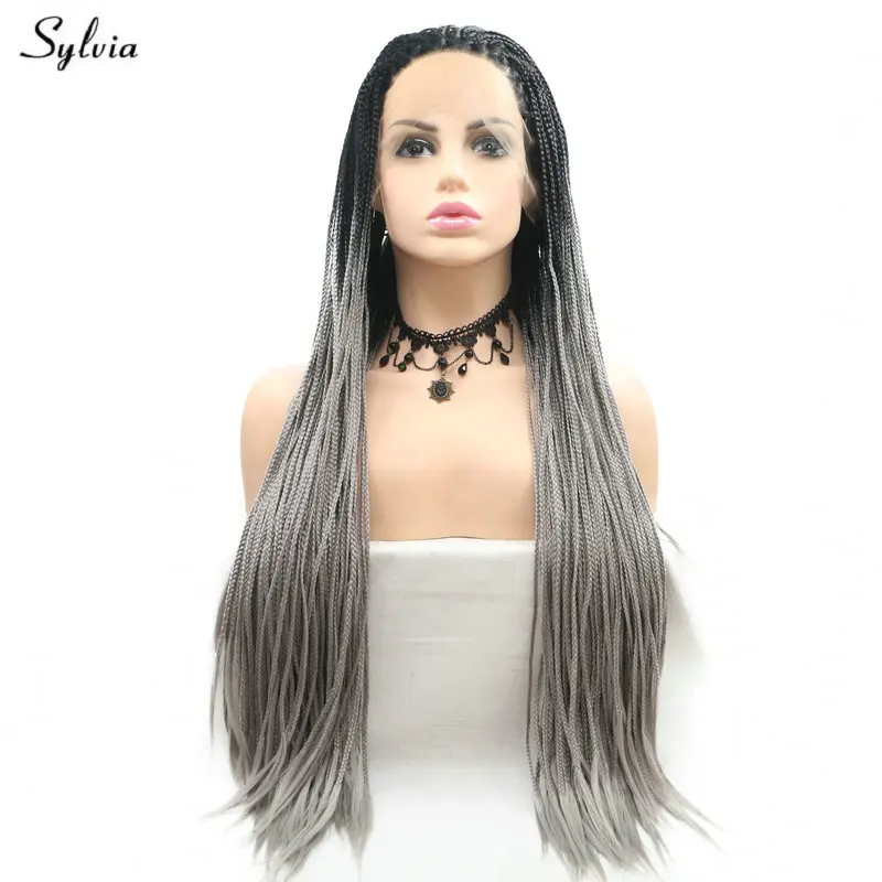 Парик для волос с натуральными черными корнями светлые серые зеленые|Парик из