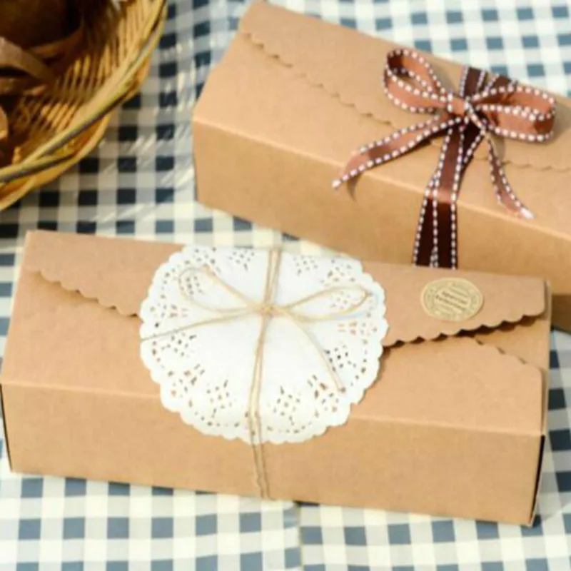 Образец крафт Бумага коробки DIY свадебный подарок Коробки партия коробка конфет