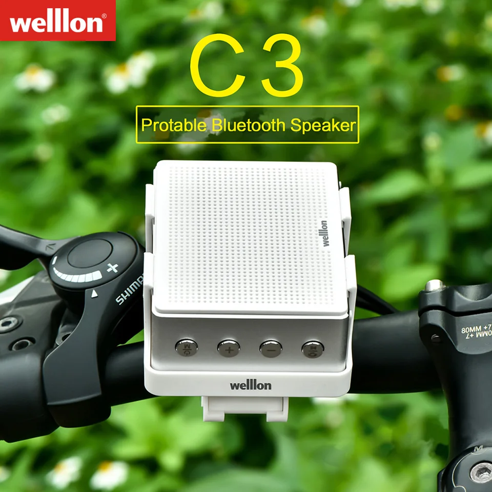 Welllon C3 открытый Портативный Велосипед Bluetooth Динамик Алюминий сплав IPX3