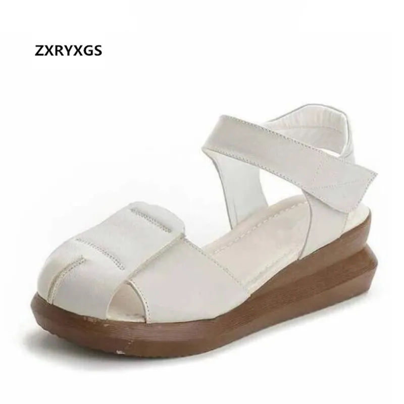 Лидер продаж Классическая Летняя обувь женские сандалии на танкетке модные