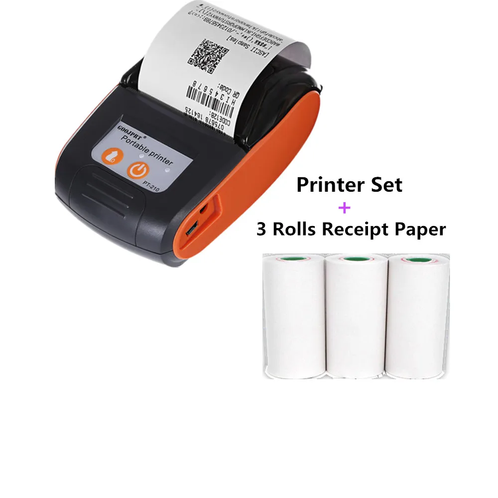 

Mini Pocket Size Wireless Printer Mobile Thermal Receipt Printer Bluetooth-Compatible Android iOS Phone Support ESC/ POS Printer