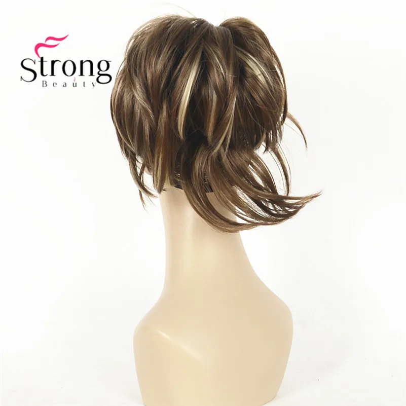StrongBeauty, 12 дюймов, на заколках, конский хвост, волосы для наращивания, толстая челюсть, коготь на синтетических волосах, конский хвост, цвет на выбор