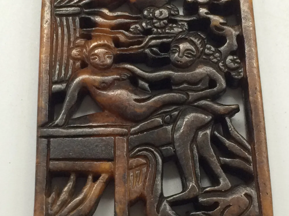 Подвеска из натурального нефрита в стиле ретро|figure|figures collectibles |