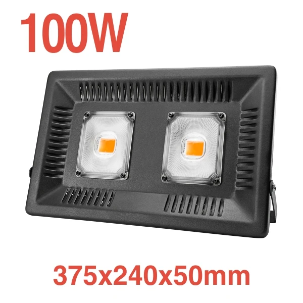 100W Светодиодный светильник для выращивания 30 Вт, 50 Вт, 100 Вт, 150 Вт переменного тока, 220 В, 110 В, фитолампа IP65, водонепроницаемый, полный спектр, для посев цветов, выращивания растений, фито-лампа - Испускаемый цвет: 100W