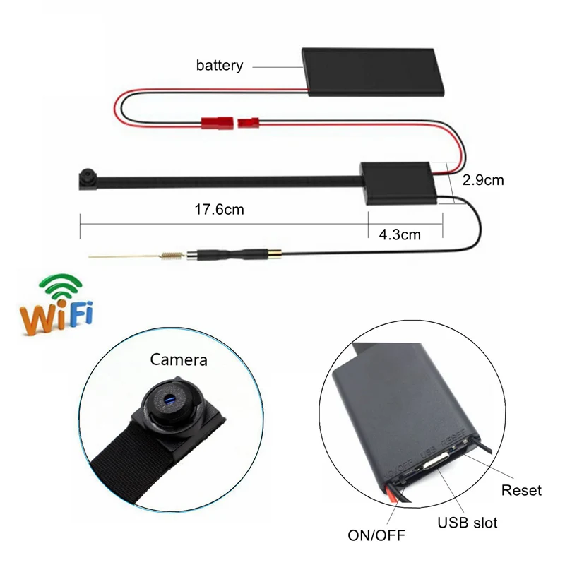 Беспроводной WiFi IP пульт дистанционного управления Мини DIY модуль камера DV P2P видео рекордер цифровая камера видеокамера 128G