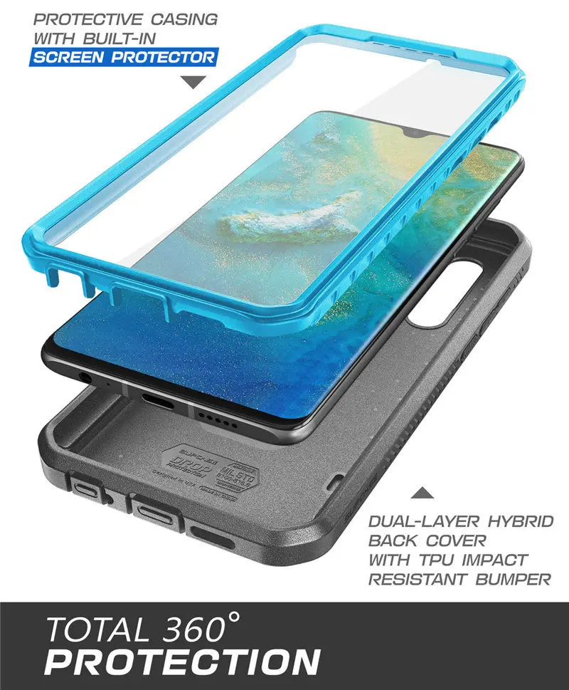 SUP чехол для huawei P30 чехол 6,1 дюймов() UB Pro сверхмощный корпус прочный Чехол со встроенной защитной пленкой и Кобурой
