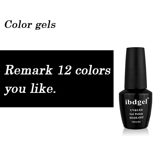 12colors 12 шт ibdgel ногтей Блеск 628 цветов красивый УФ-Гель-лак маникюр 15 мл лак все для ногтей гель лаки - Цвет: 12colors