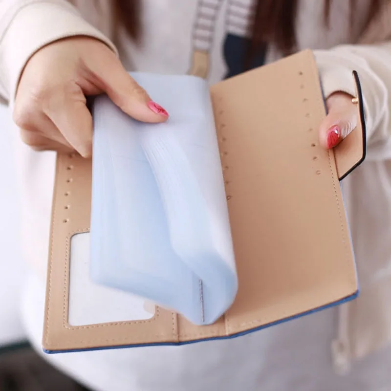 Id Card Holder женский кошелек для кредитных карт Кожаный organizador с отделением карточек