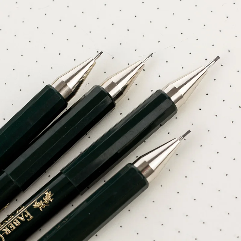 1 шт. Faber Castell TK-Fine 9713/9715/9717/9719 механические карандаши зеленый корпус 0,35/0,5/0,7/1,0 мм графический дизайн канцелярских принадлежностей