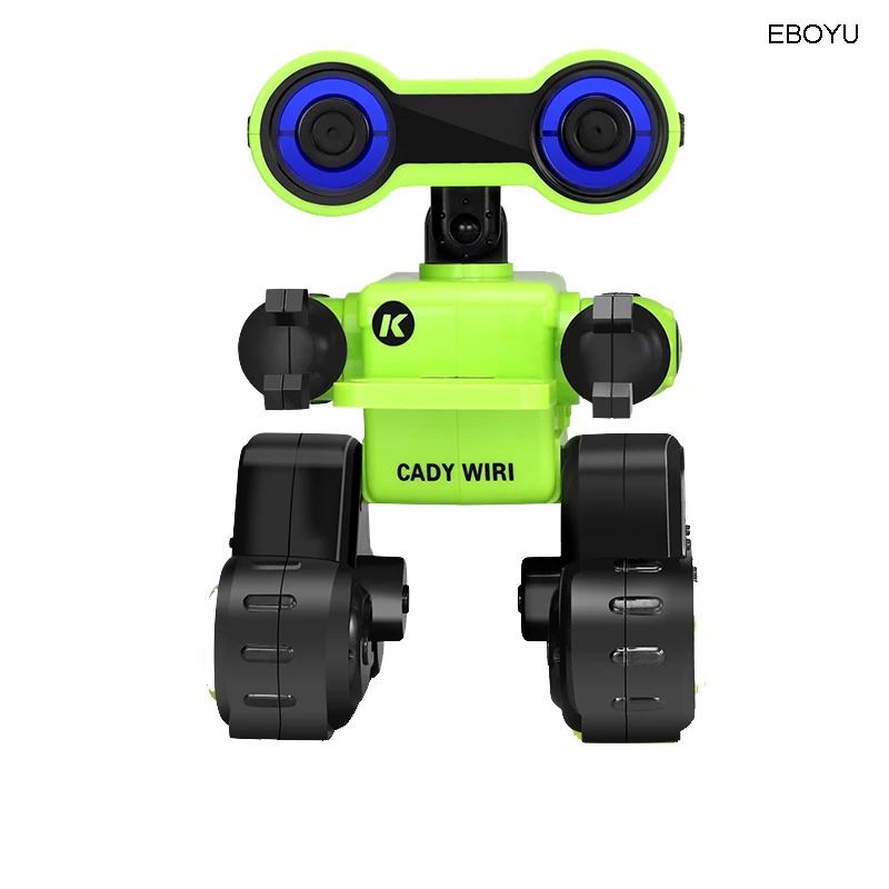 Интеллектуальный робот EBOYU JJR/C JJRC R13 Cady WIRI, программируемый музыкальный танец, игрушка-робот для детей в подарок - Цвет: Зеленый