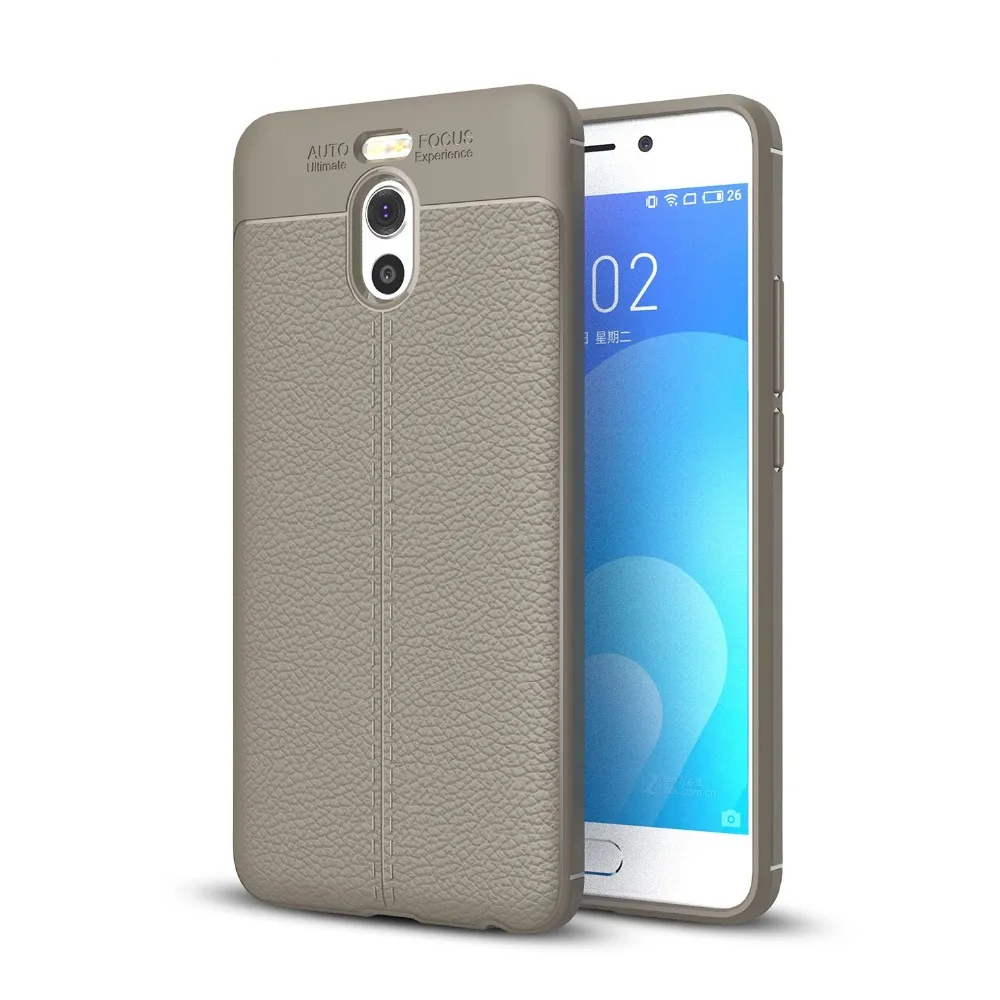 Ultra Thin Shockproof Cover For M6 Note Luxury Litchi Skin PU Leather Coated TPU Back Case For Meizu Note 6 Protective Cases
