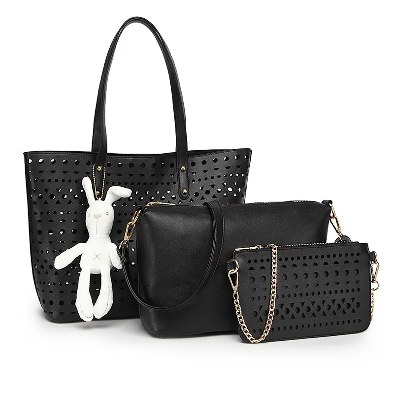 WxfbBaby New fashion composite bag women 3 set of handbags designer kids girls crossbody bags hollow out shoulder Bags | Багаж и сумки