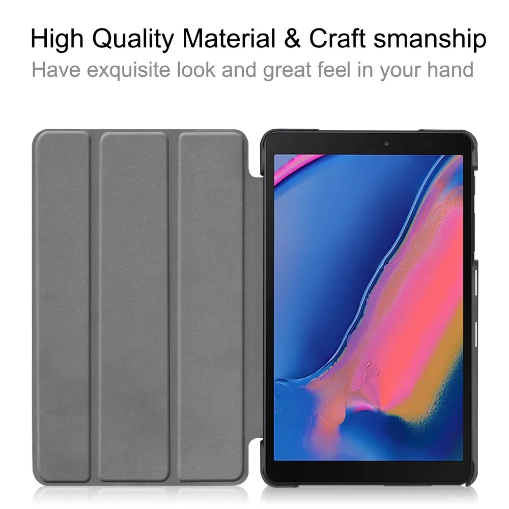 Чехол с рисунком для Samsung Galaxy Tab A 8 0 ручкой 4G SM P200 Магнитный флип чехол из