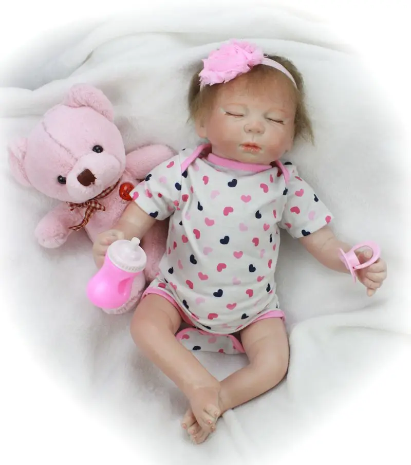 Кукла реборн Мягкая силиконовая с тканевым корпусом 45 см|Куклы| |